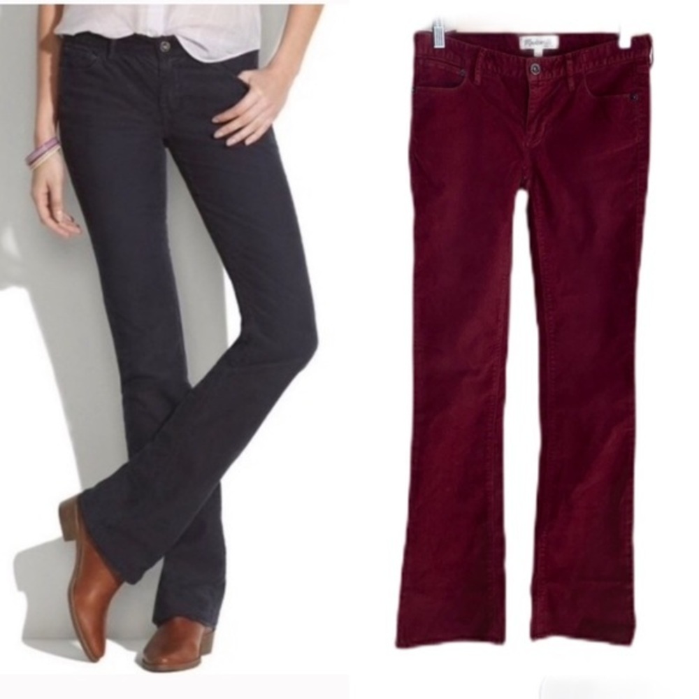 NWT Madewell Burgundy Bootlegger Cords 24 x 32